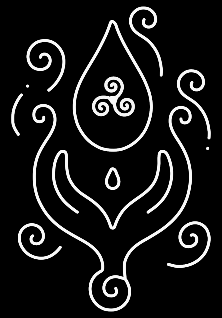 water drop falling into cupped hands - The Bloom